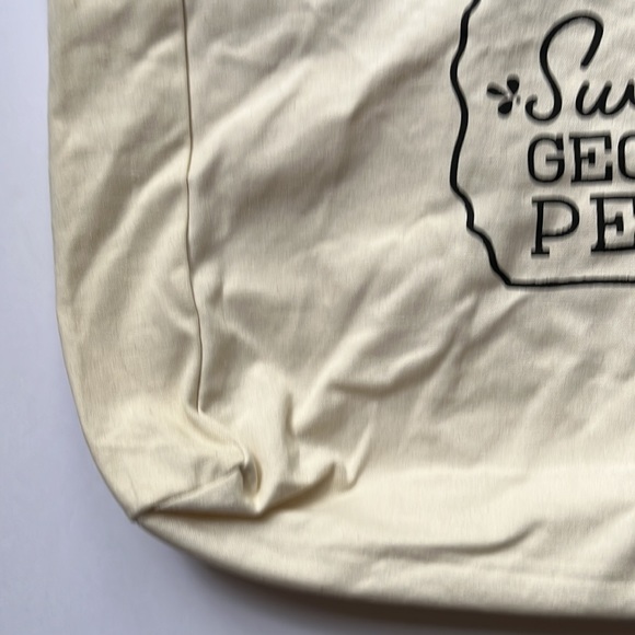 Maxi Canvas Tote Bag Georgia Peach Large Totebag Umgee NWOT - Picture 5 of 13